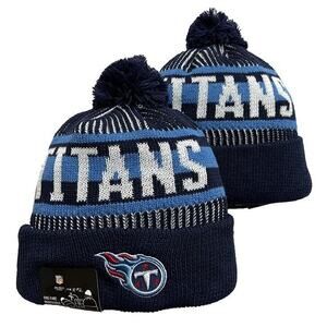 NWT Tennessee Titans Sports Knit Pom‎ Beanie Fleece Lining Unisex